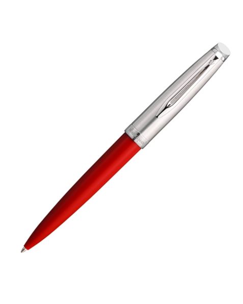 Waterman Emblème Ballpoint Pen - Red with Chrome Trim