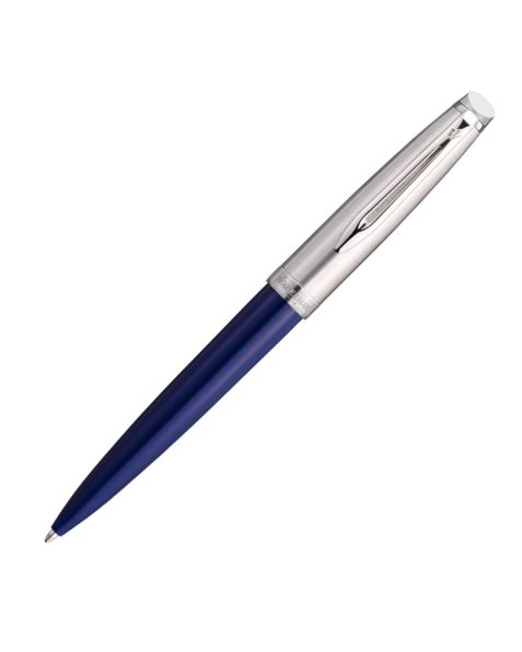 Waterman Embleme Blue Chrome Ballpoint Pen Loose - Fine Black refill 