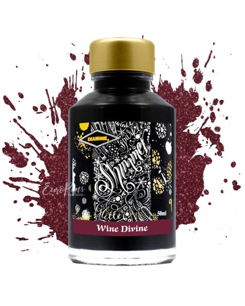 Diamine Shimmering Fountain Pen Bottled Ink - 50ml - Wine Divine