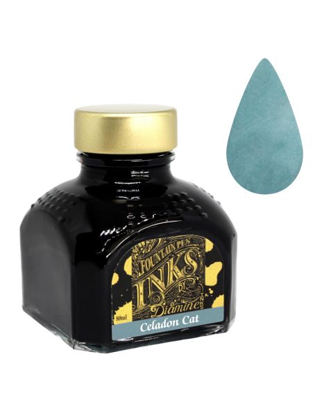 Diamine 80ml Bottled Ink - Celadon Cat 