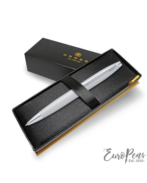 Cross Calais Ballpoint Pen - Satin Chrome with Chrome Appointments (At0112-16)