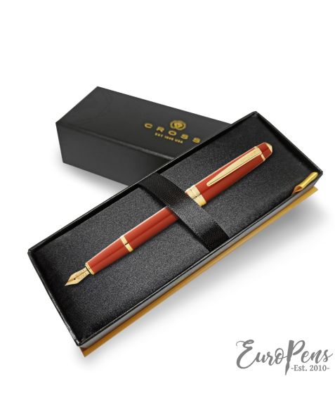 Cross Bailey Light Fountain Pen - Amber with Gold Trim