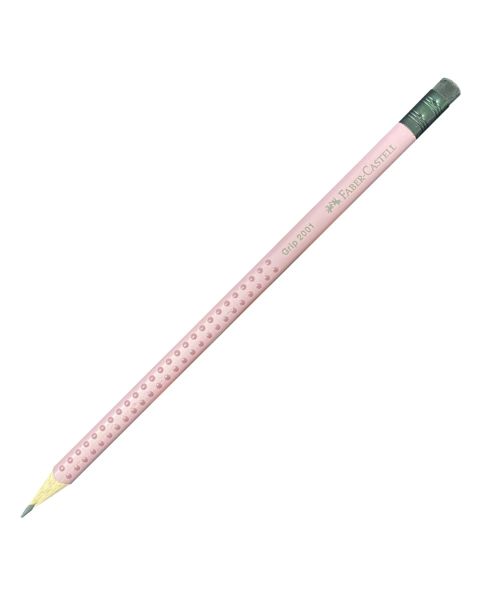 Faber-Castell Grip 2001 Pencil with Eraser - B - Pink