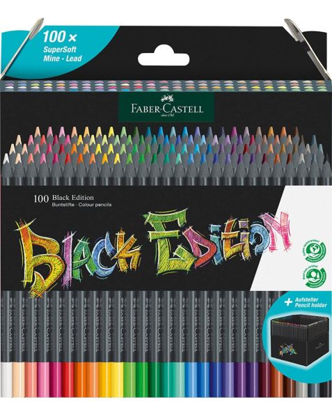 Faber Castell Coloured Pencils Pack of 100 - Black Edition