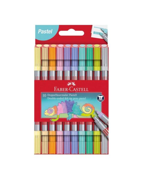 Faber-Castell Double Fibre-Tip Pen Set Pastel 10