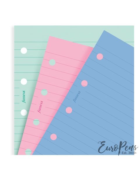 Filofax Personal Fashion Coloured Ruled Notepaper