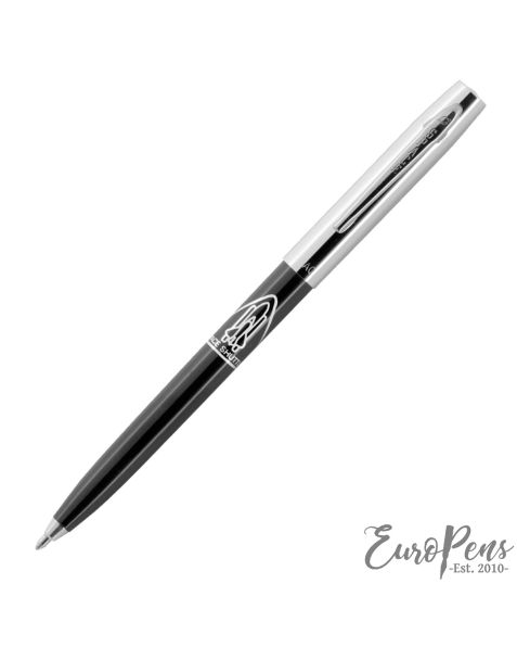 Fisher Space Pen - Apollo Cap-o-matic - Black with Logo - Chrome Cap
