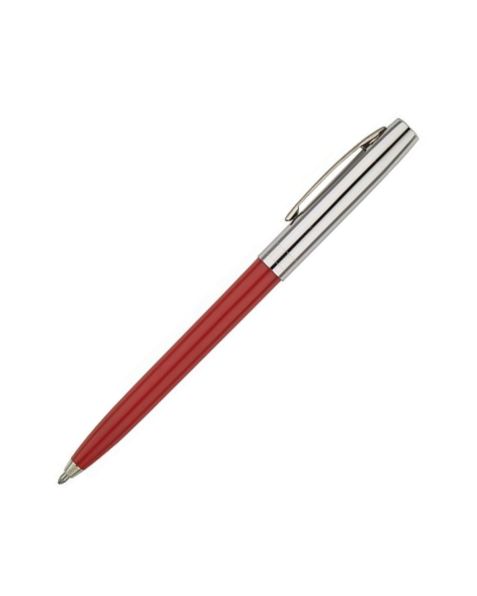 Fisher Apollo Cap-O-Matic Space Pen - Red Barrel With Chrome Cap