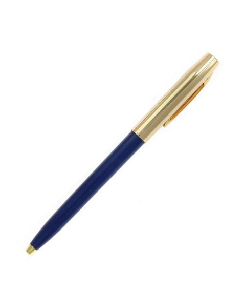 Fisher Apollo Cap-O-Matic Space Pen - Blue Plastic Barrel With Gold Cap