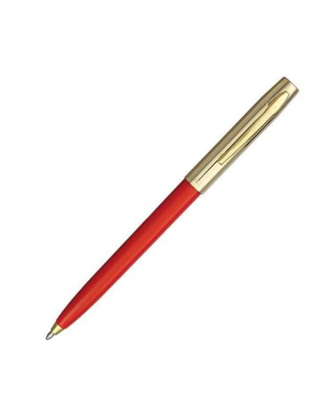 Fisher Apollo Cap-O-Matic Space Pen - Red Plastic Barrel with Gold Cap