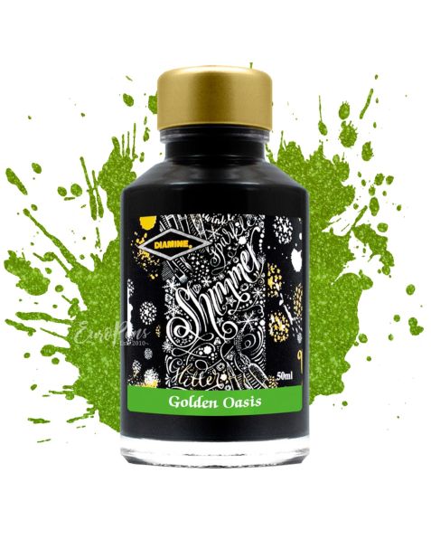 Diamine Shimmering Fountain Pen Bottled Ink - 50ml - Golden Oasis