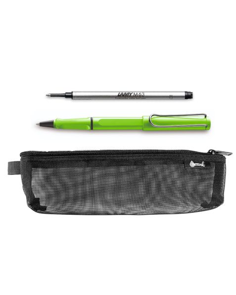 LAMY Back to School Kit - Rollerball Pen with Black Refill & Pencil Case (Choose Colour)