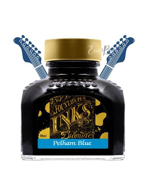DIAMINE Guitar 80ml Fountain Pen Ink Bottle: Pelham Blue