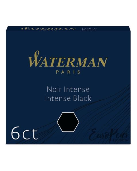 Waterman Ink Cartridges - 6 Pack - Intense Black