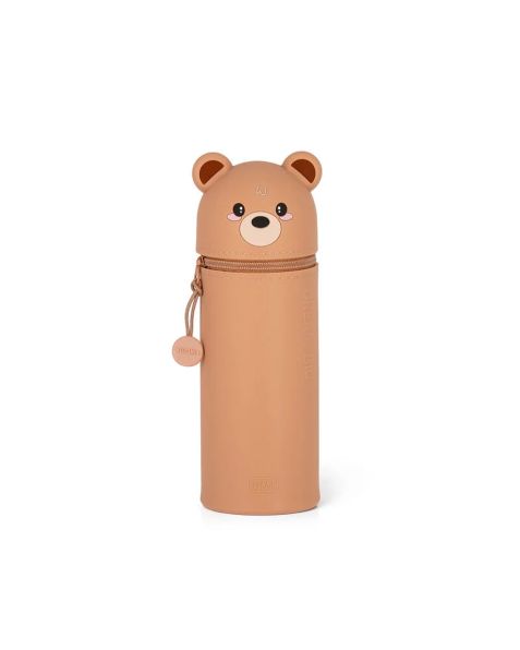 Legami 2 in 1 Soft Silicone Pencil Cases - Choose Design-Brown Bear