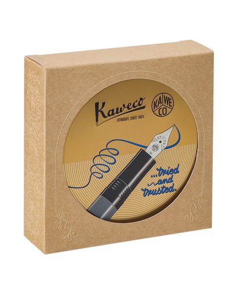 Kaweco Piston Sport Fountain Pen - Black with Gold Trim - Medium Nib