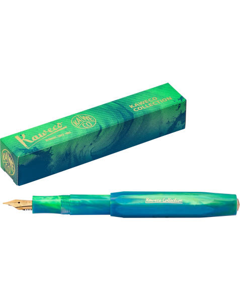 Kaweco COLLECTION Fountain Pen - Marble Ocean - Medium nib