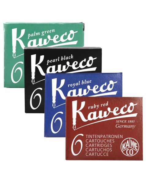 Kaweco 4 Pack of Mixed Cartridges - Blue, Black, Green & Red