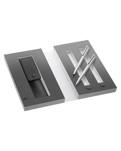 LAMY Logo Ballpoint & Pencil Set - Brushed Steel (106/206)