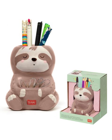 Legami Ceramic Fun Pen Holder Desk Friends - Choose Design-Sloth