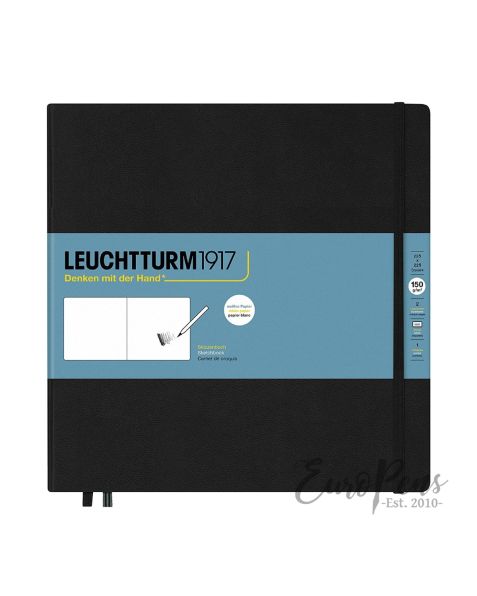 Leuchtturm1917 150Gsm Sketchbook - Square Hardcover - Black