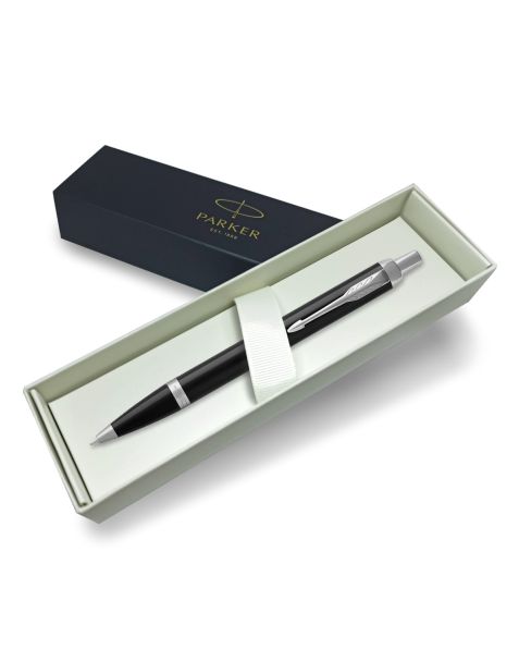 Parker IM Ballpoint Pen - Black with Chrome Trim