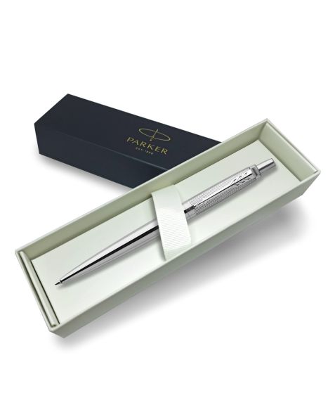 Parker Jotter Stainless Steel Ballpoint Pen - Diagonal Stripes (Exclusive)