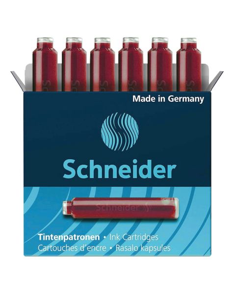 Schneider - Ink Cartridges - Box Of 6 Red - 6602