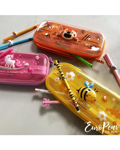 Legami Wonderwow Pencil Case with Erasable Gel Pens Sets
