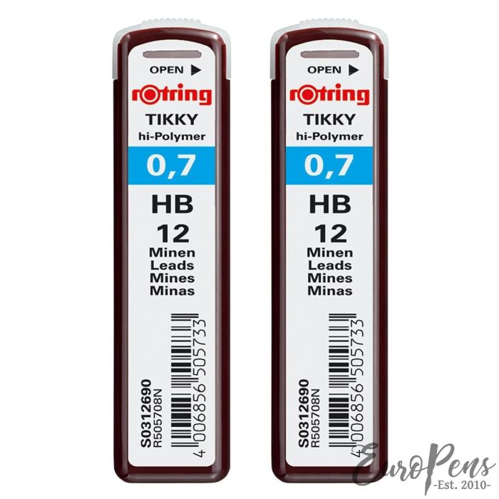 Rotring Pencil Lead Refills Pack of 2 24 Leads HB 0.5 mm