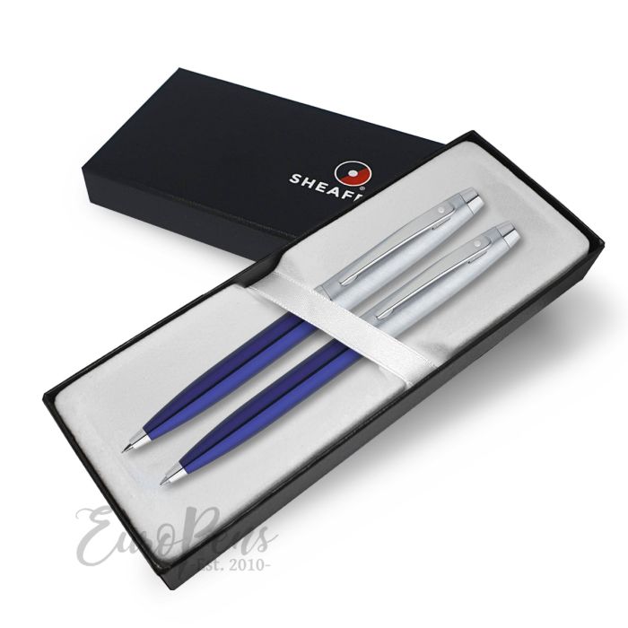 Sheaffer 100 SERIES Ballpoint/Mechanical Pencil Set Brushed Chrome Cap
