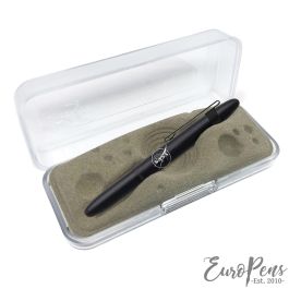 Fisher Space Pen Matte Black Bullet Space Pen With Nasa Meatball Outline  Logo+ Clip